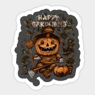 HAPPY GARDENING - Halloween Pumpkin Sticker